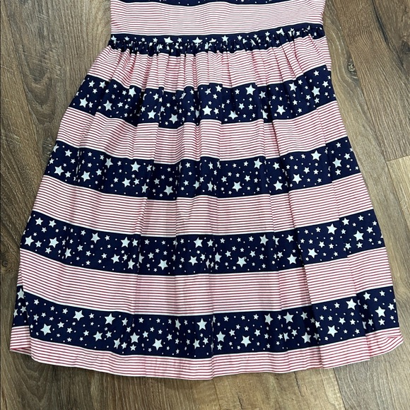 Bonnie Jean Red, White, & Blue Stars & Stripes 4th of July Dress size 6X zip up - Picture 4 of 10